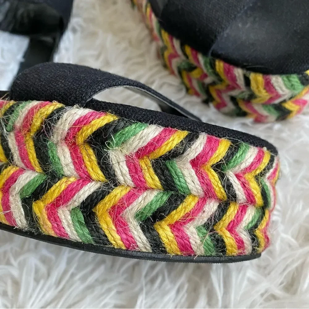 House of Harlow 1960 x REVOLVE Black Aiden Espadrille Sandals Size 6